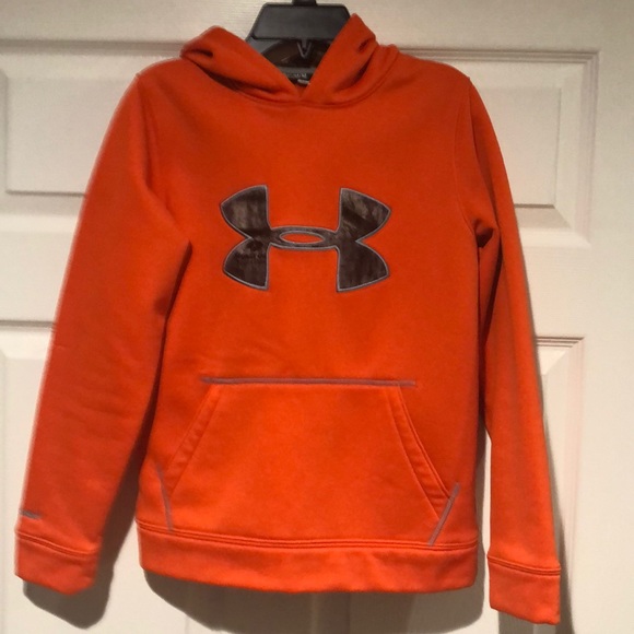 hunter orange under armour hoodie